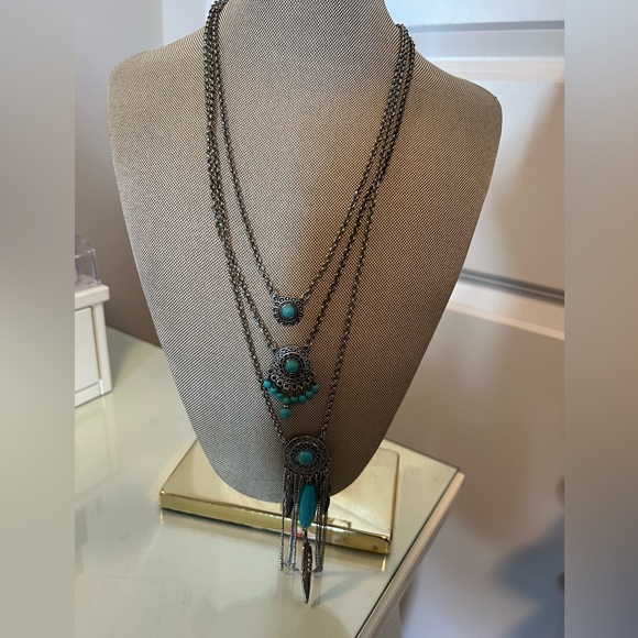 dream catcher-leaf necklace and earrings - Picture 4 of 4